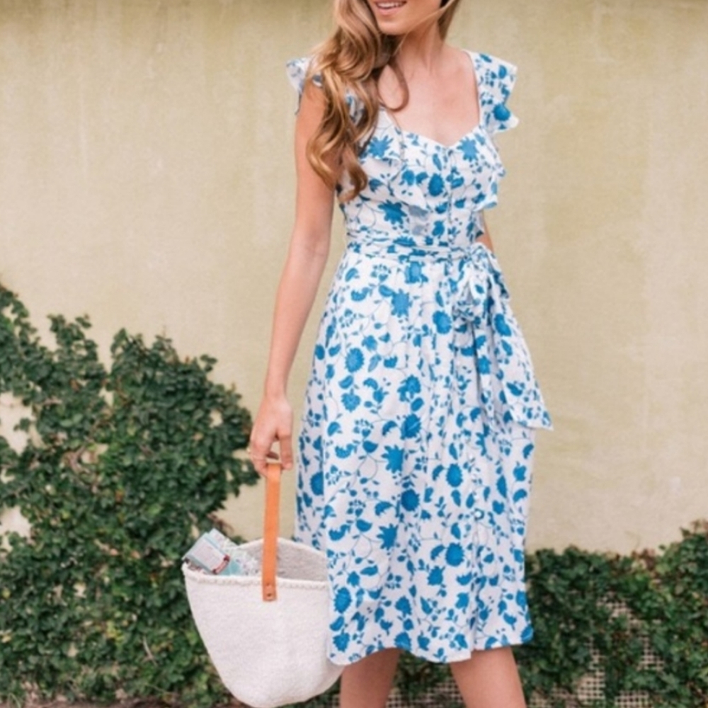 Gal Meets Glam Olivia Ruffle Floral Dress
